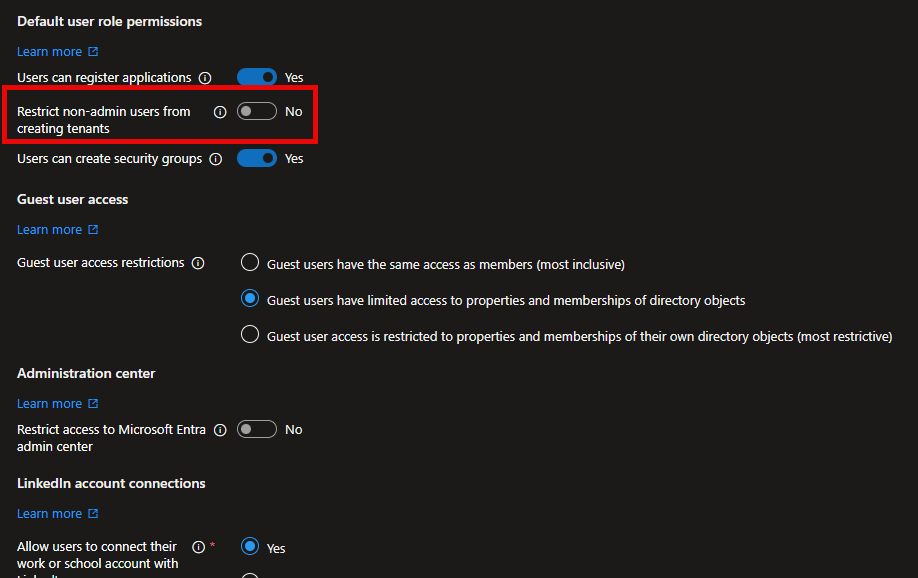Not able to create tenants on micrsoft entra ID - Microsoft Q&A
