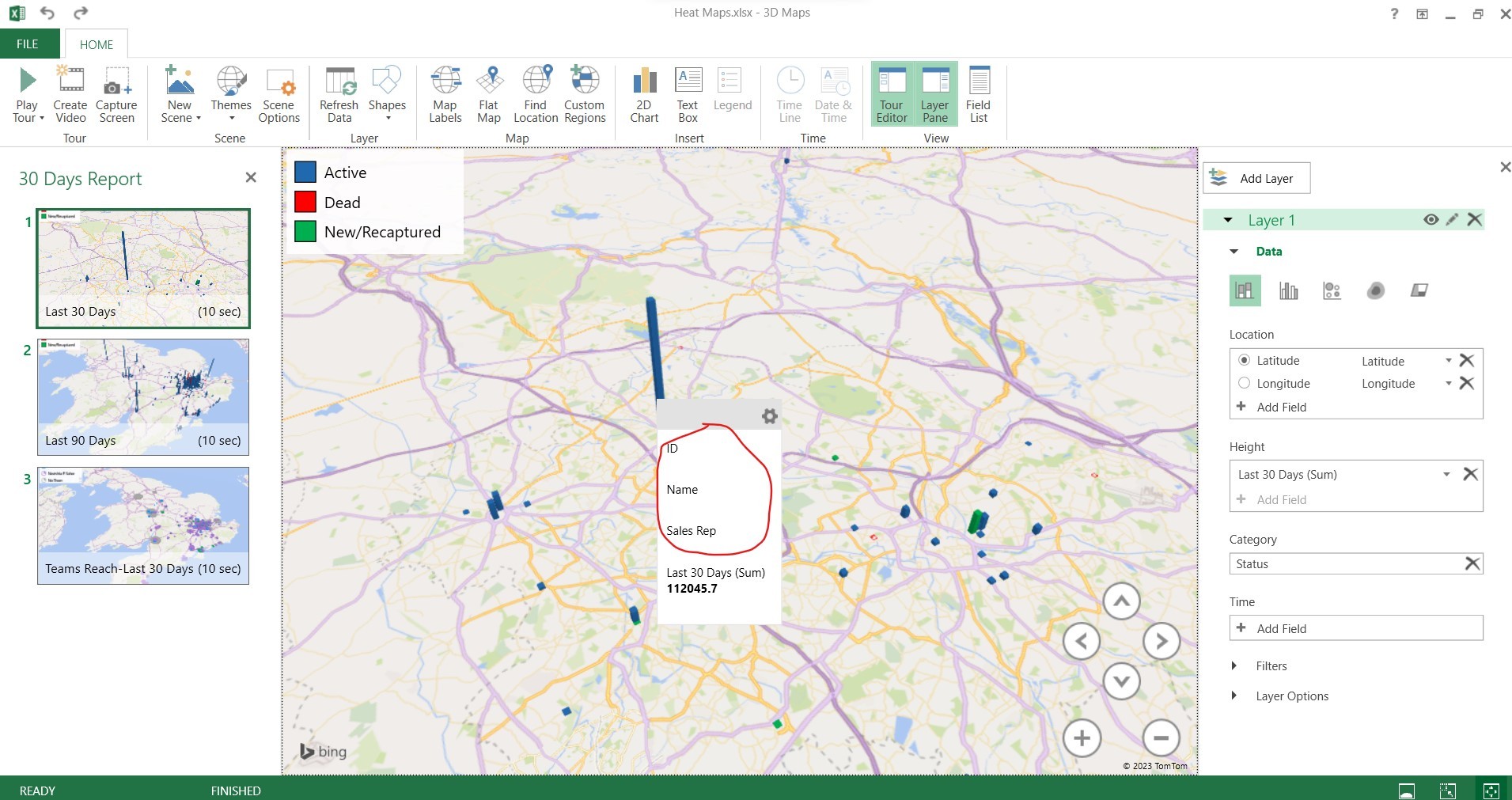 3D Maps not pulling data for some of the data cards - Microsoft Q&A