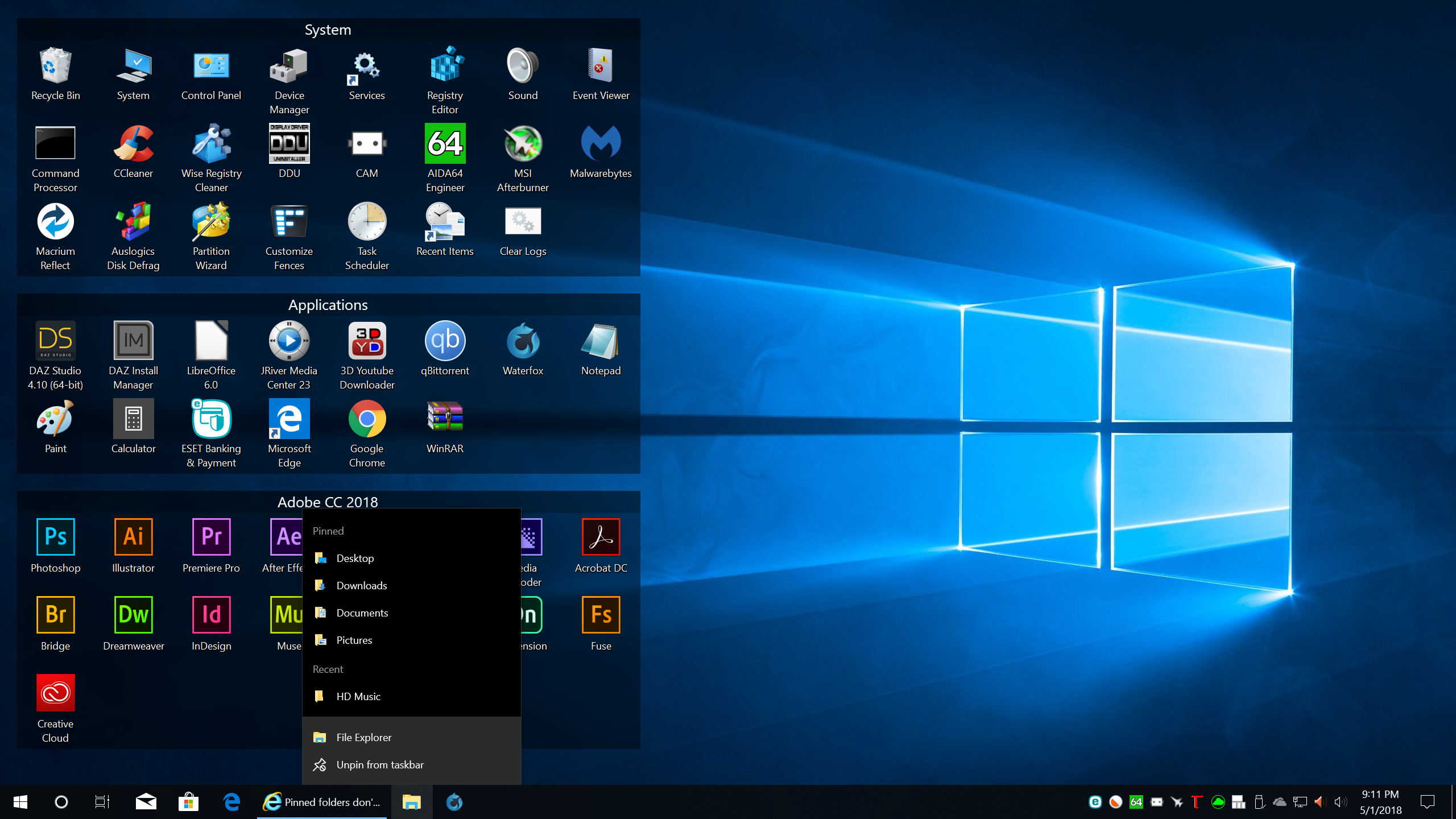 Pinned folders don't open from File Explorer on the Task Bar after ...