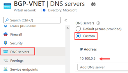 vnet-dns-settings