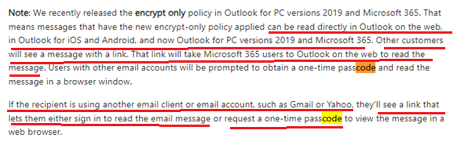 System not sending code to open encrypted email. - Microsoft Q&A