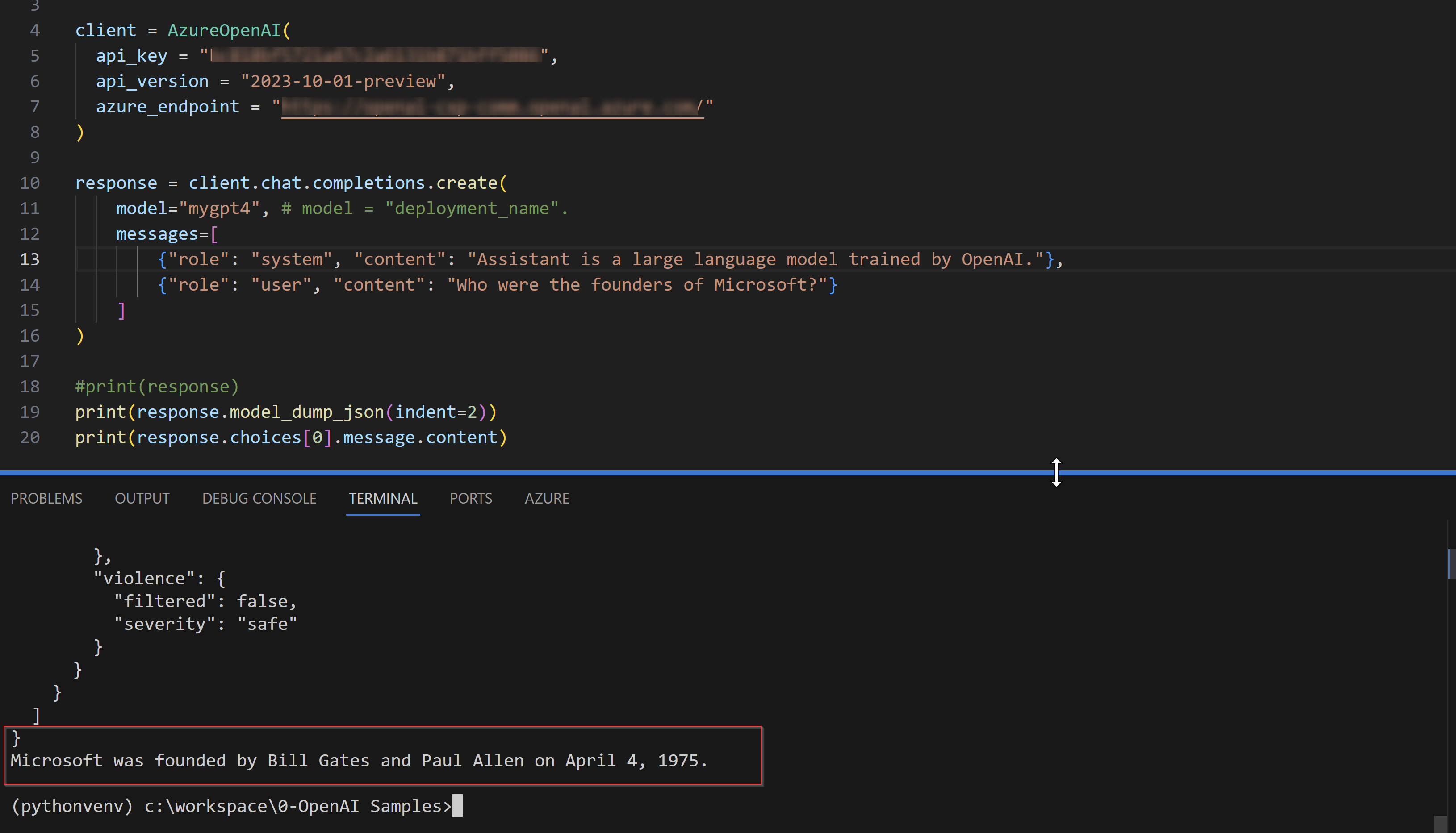 Azureopenai functions - Microsoft Q&A