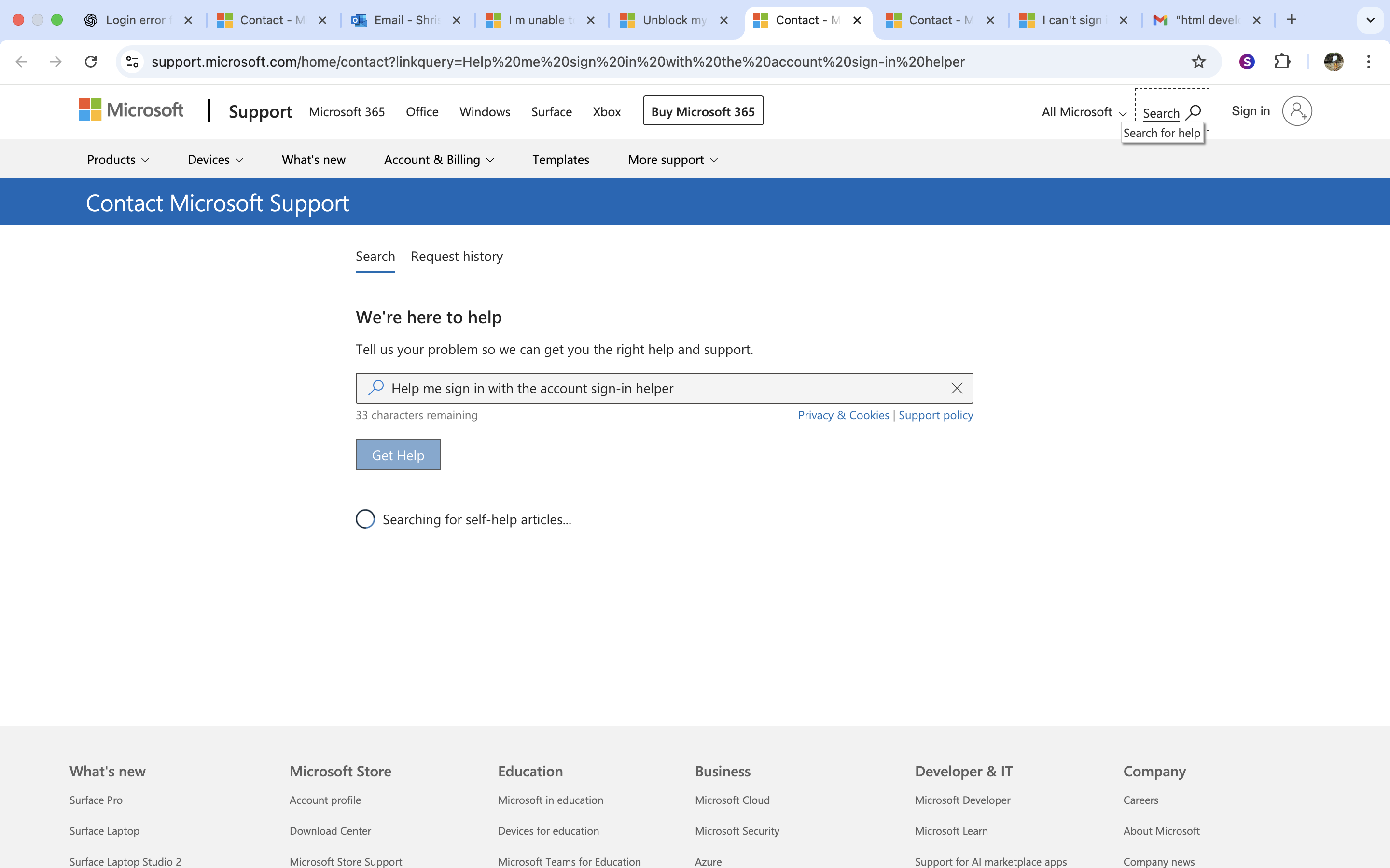 I m unable to recover login back to my account - Microsoft Q&A