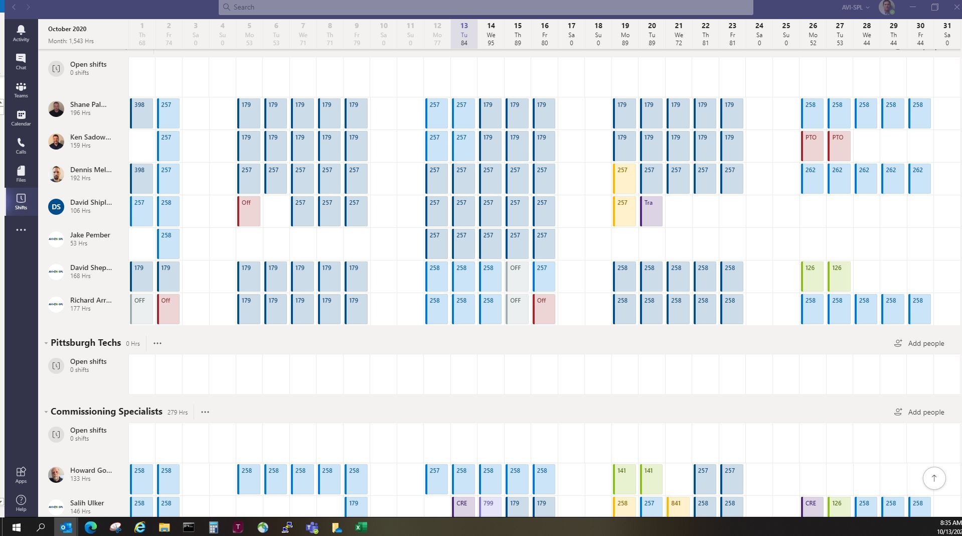 Ms Shift Layout SHIFTS VIEW - Microsoft Q&A