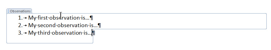 Number lines in text field of a form - Microsoft Q&A