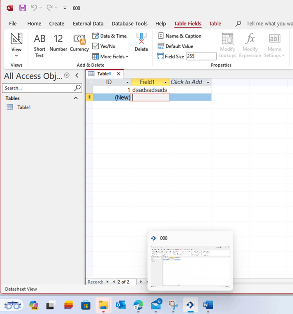 Application icon not shown on taskbar. It only shows Access icon ...