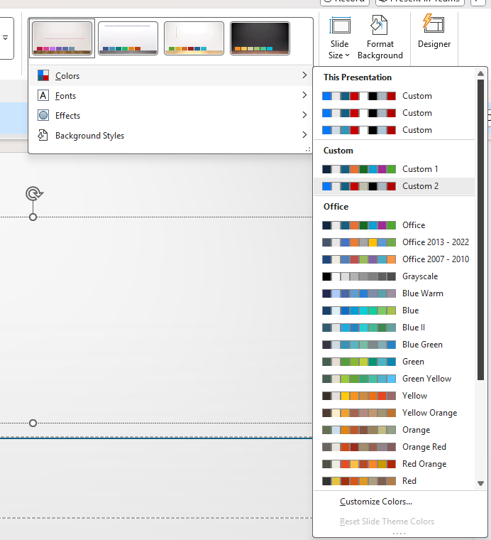Pick a colorscheme from theme