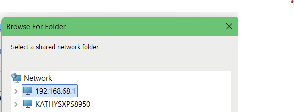 Trying to MAP a drive connected to my router on my NEW computer ...