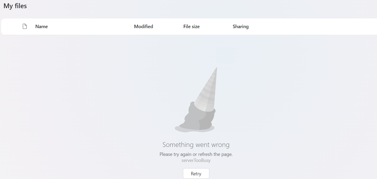 Can't access OneDrive files in the browser - Microsoft Q&A