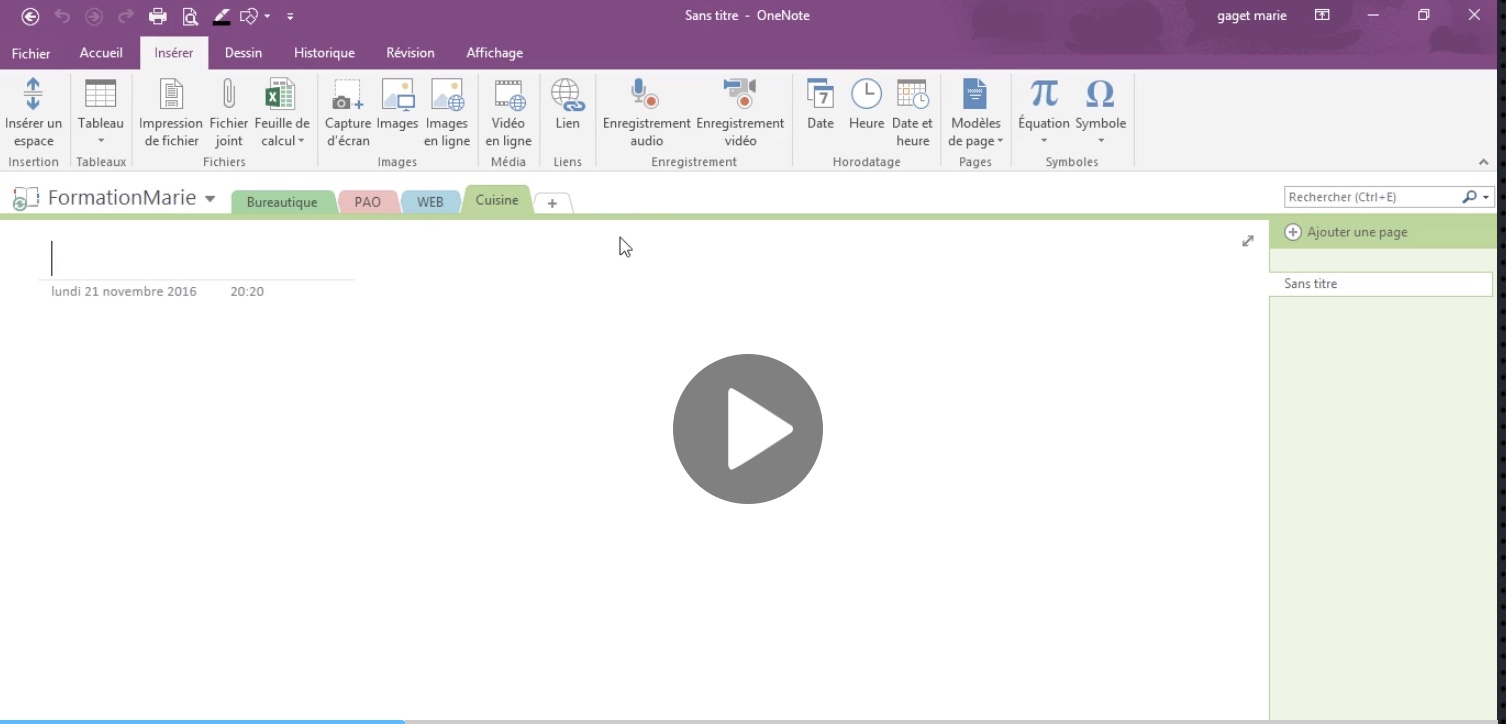 Onglet de sections - OneNote - Microsoft Q&A
