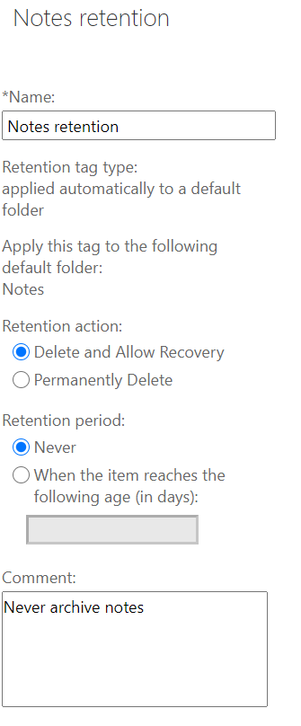 Why are notes archived and deleted when retention tag says not to ...