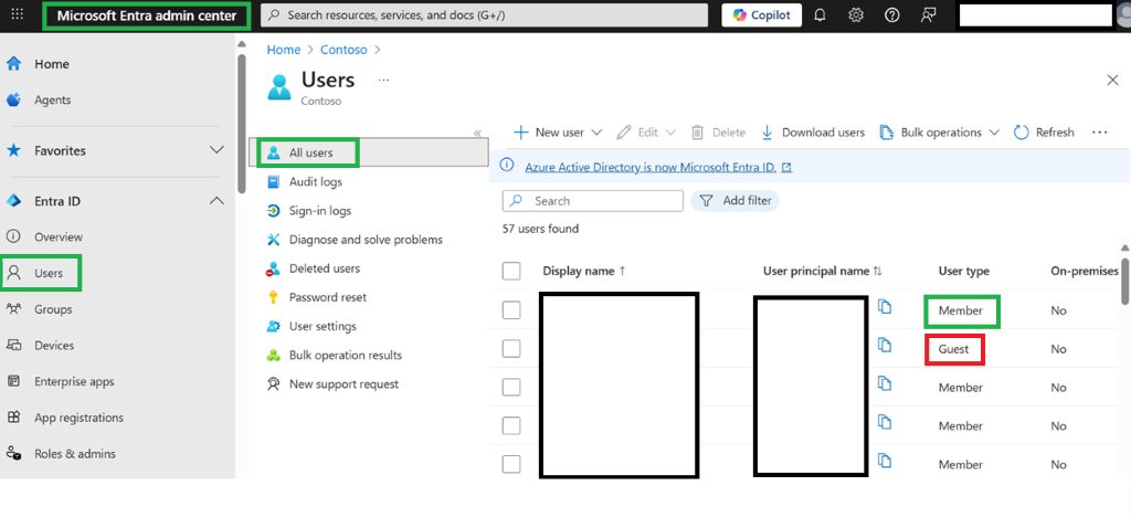 Internal user showing as external when using Teams for internal ...