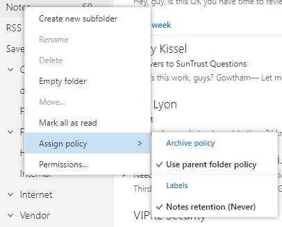 Why are notes archived and deleted when retention tag says not to ...