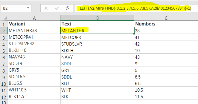 Divide Text In Excel