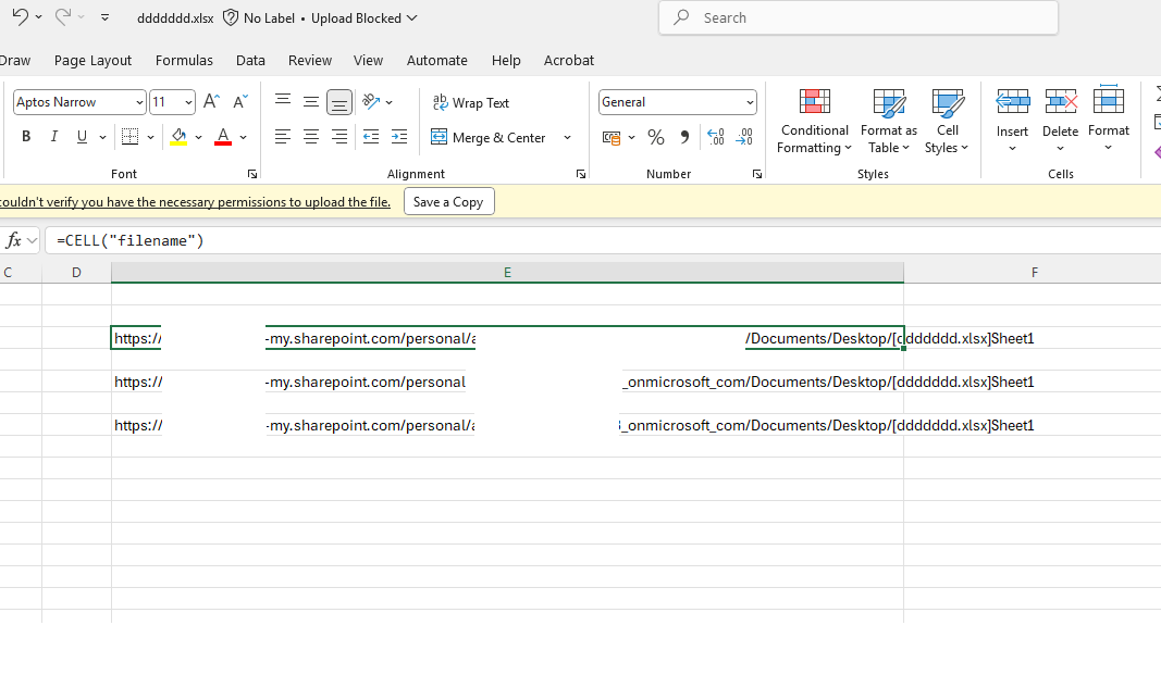 How to get tab and file name in cell in Excel using Teams - Microsoft Q&A