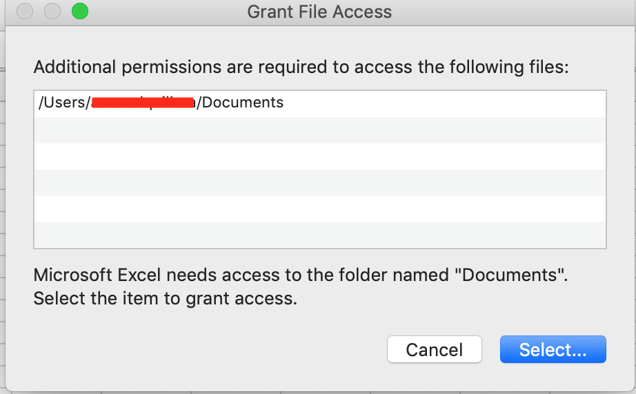 Excel 16.24 Grant File Access Pop up - Microsoft Q&A