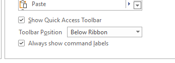 Quick Access Toolbar - Command Labels Gone, No Way To Enable Them ...