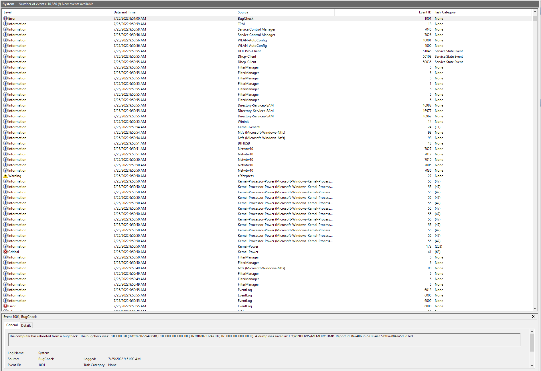 Dump File after system - Microsoft Q&A