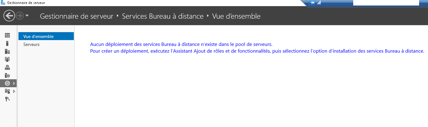 Unable to manage RDS deployments on Remote Desktop Services Overview ...