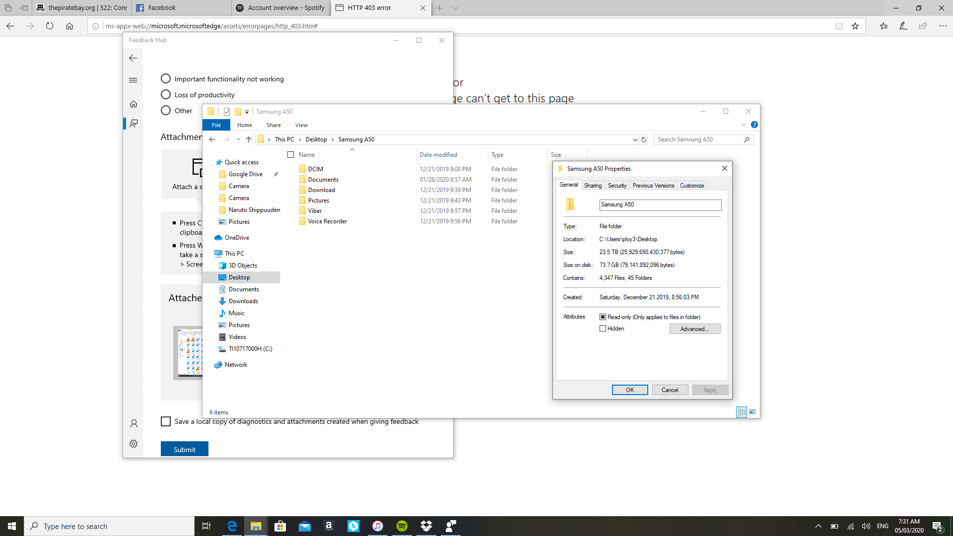 Two Blue Arrows/Excessive File Size/Photos Error - Microsoft Q&A