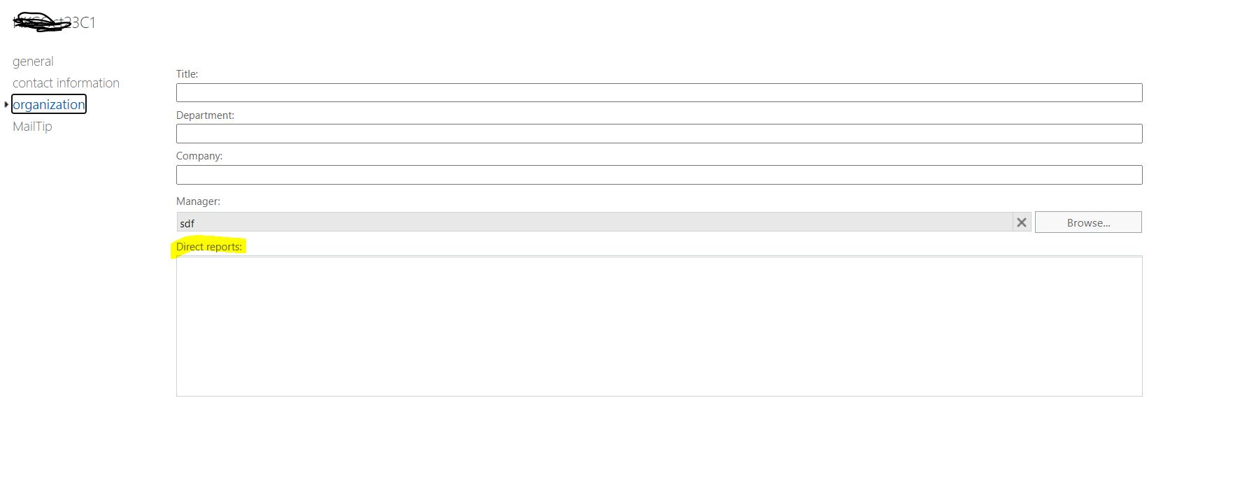 Office 365 contact object DirectReports view - Microsoft Q&A