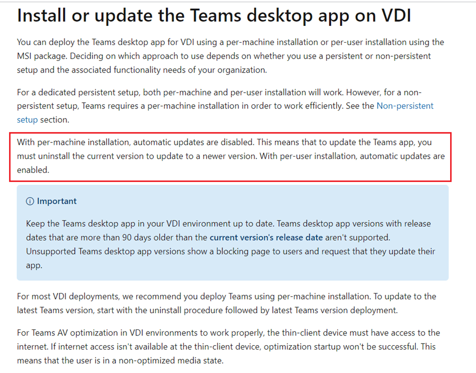 Teams machine-wide installer - how do you guys update? - Microsoft Q&A