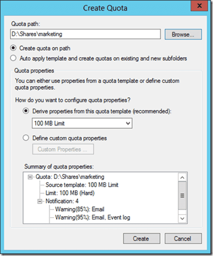 Server 2016 Quota per user on shared folder - Microsoft Q&A