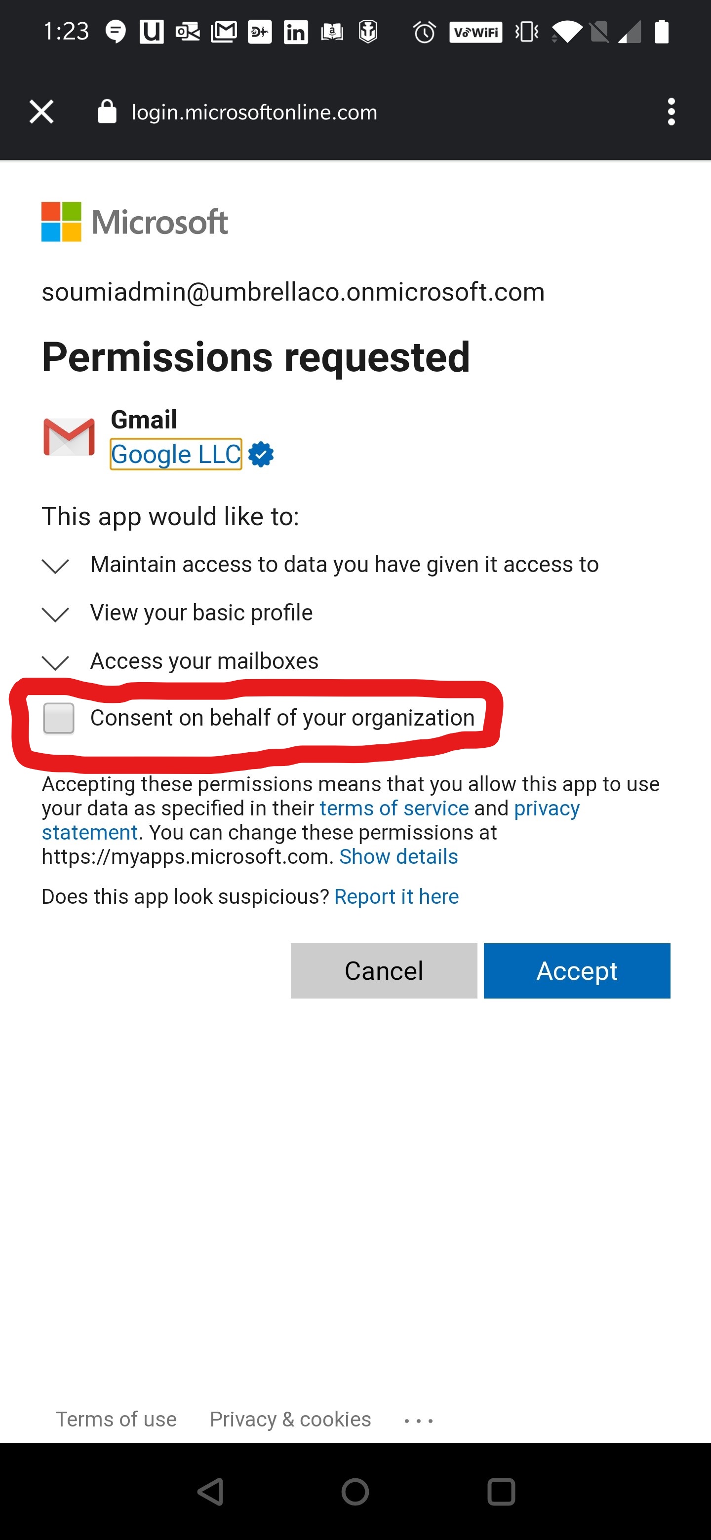 Does Microsoft allow Gmail?