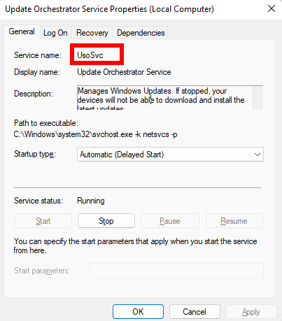 How to fix UsoSvc service was terminated because the specified file was ...