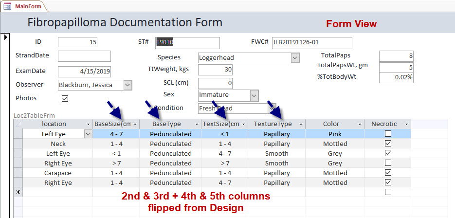 Subform in design view not same in the form view - Microsoft Q&A