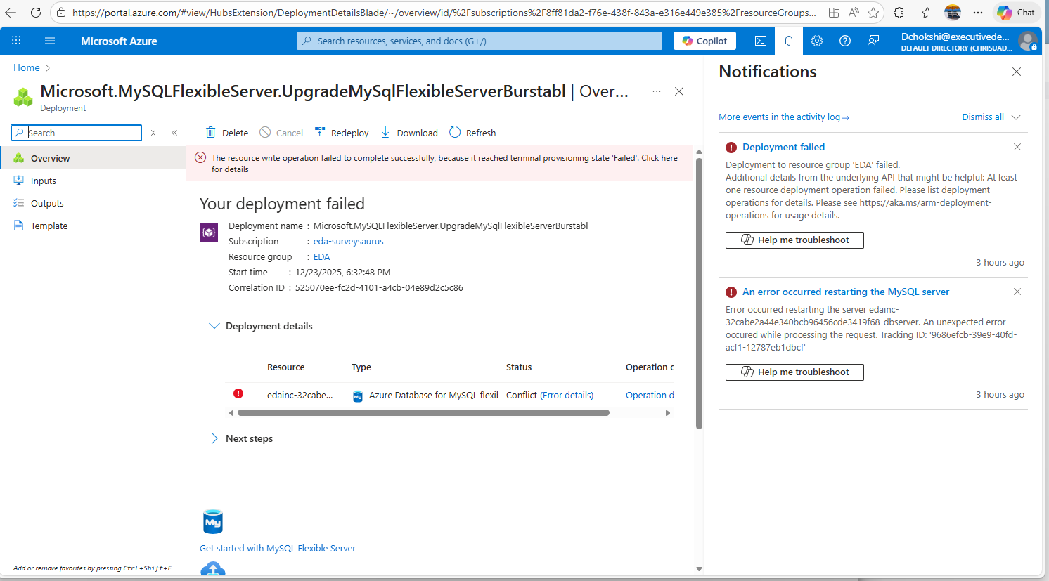 Wordpress connected Mysql DB not starting - no backups available ...