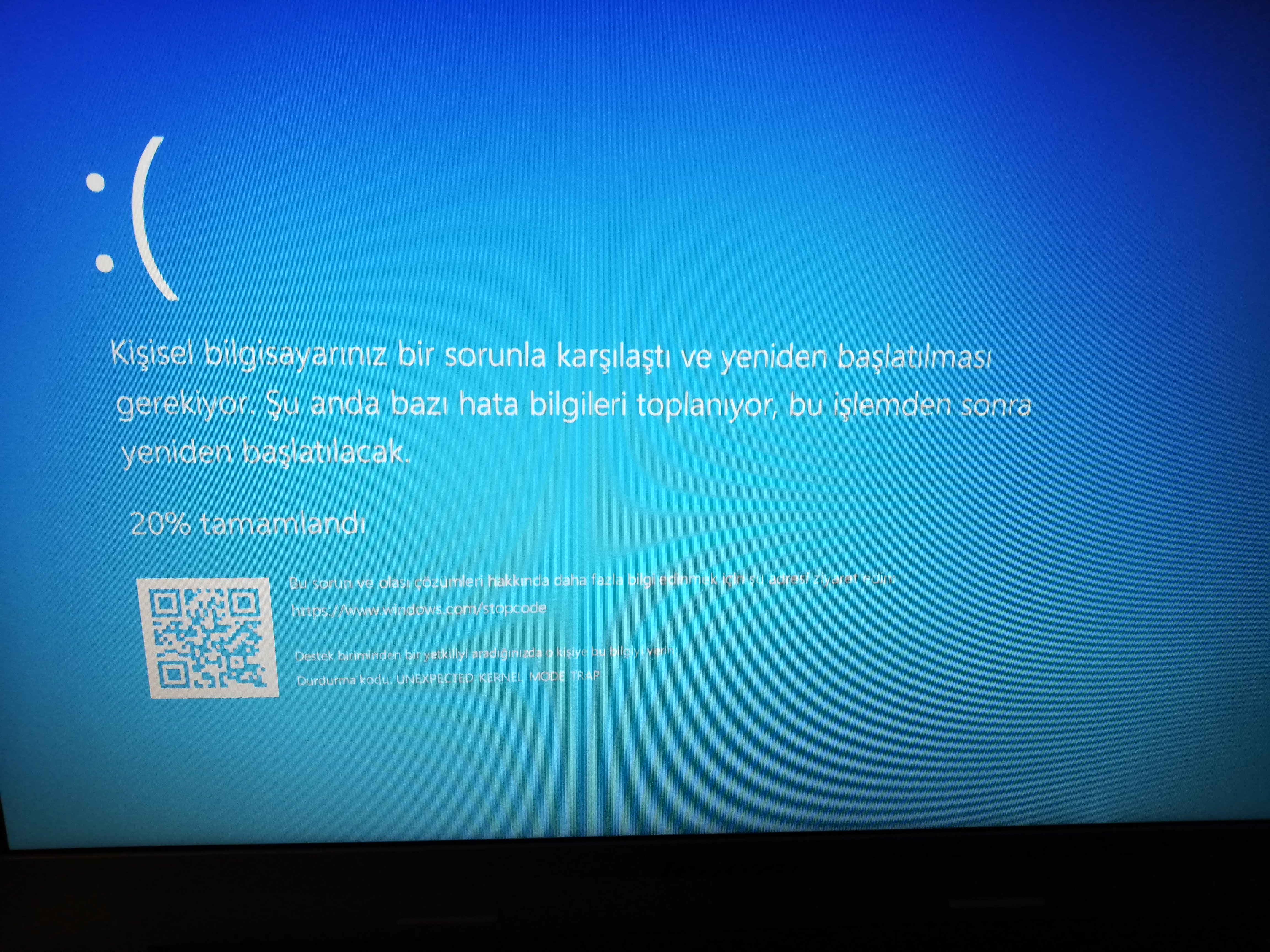 Windows 10 1903 unexpected kernel mode trap hatası - Microsoft Q&A
