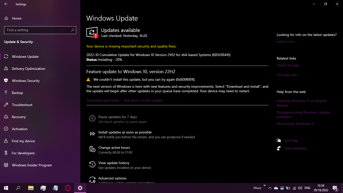 how to cancel an update that can't be installed - Microsoft Q&A
