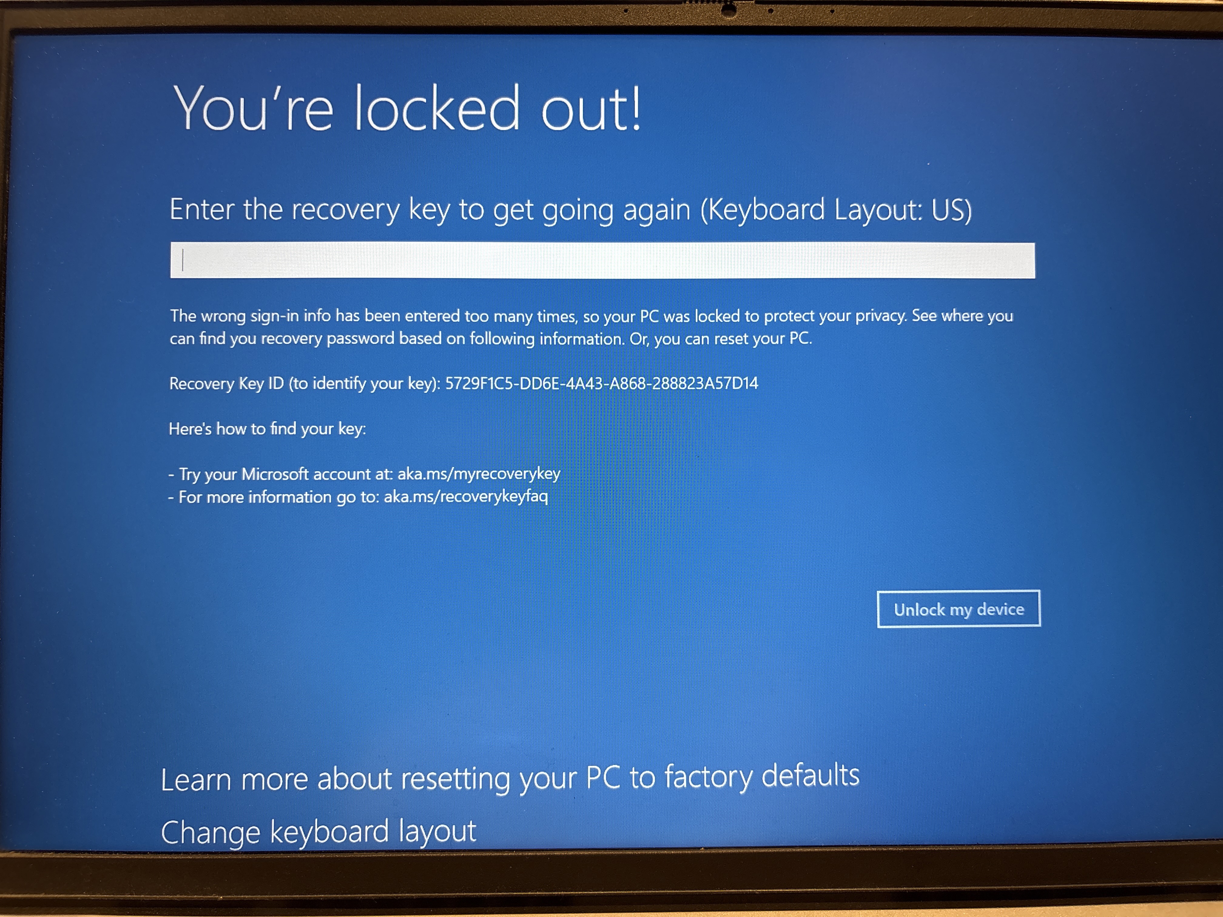 Need recovery key but not finding on Microsoft account - Microsoft Q&A