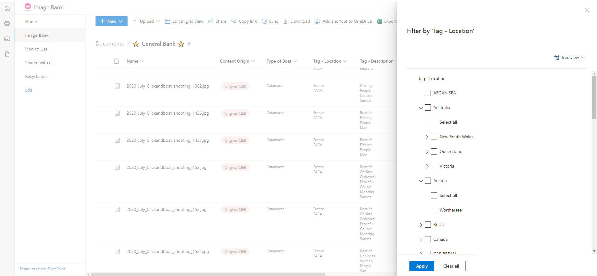 Change filters settings to have - for example - the Tree View displayed ...