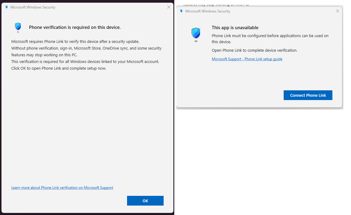 Phone Link Hacker Attack - Low quality indows security