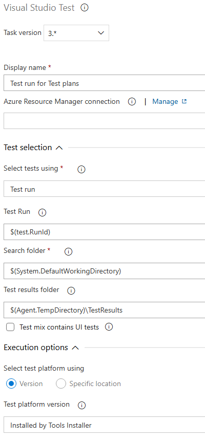 No table to run automated tests (python/pytest) from test plans ...
