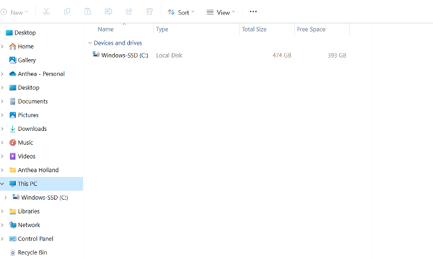 How do I add 'new folder' to This PC on windows 11, without interfering ...