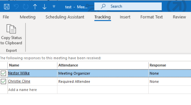 Using the new outlook. Is there still a way to track on meeting invites ...