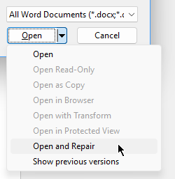 text recovery converter microsoft