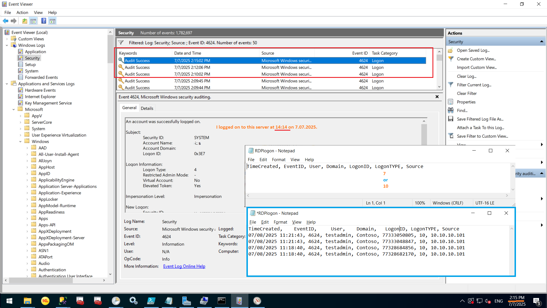 Auditing RDP logons - Microsoft Q&A