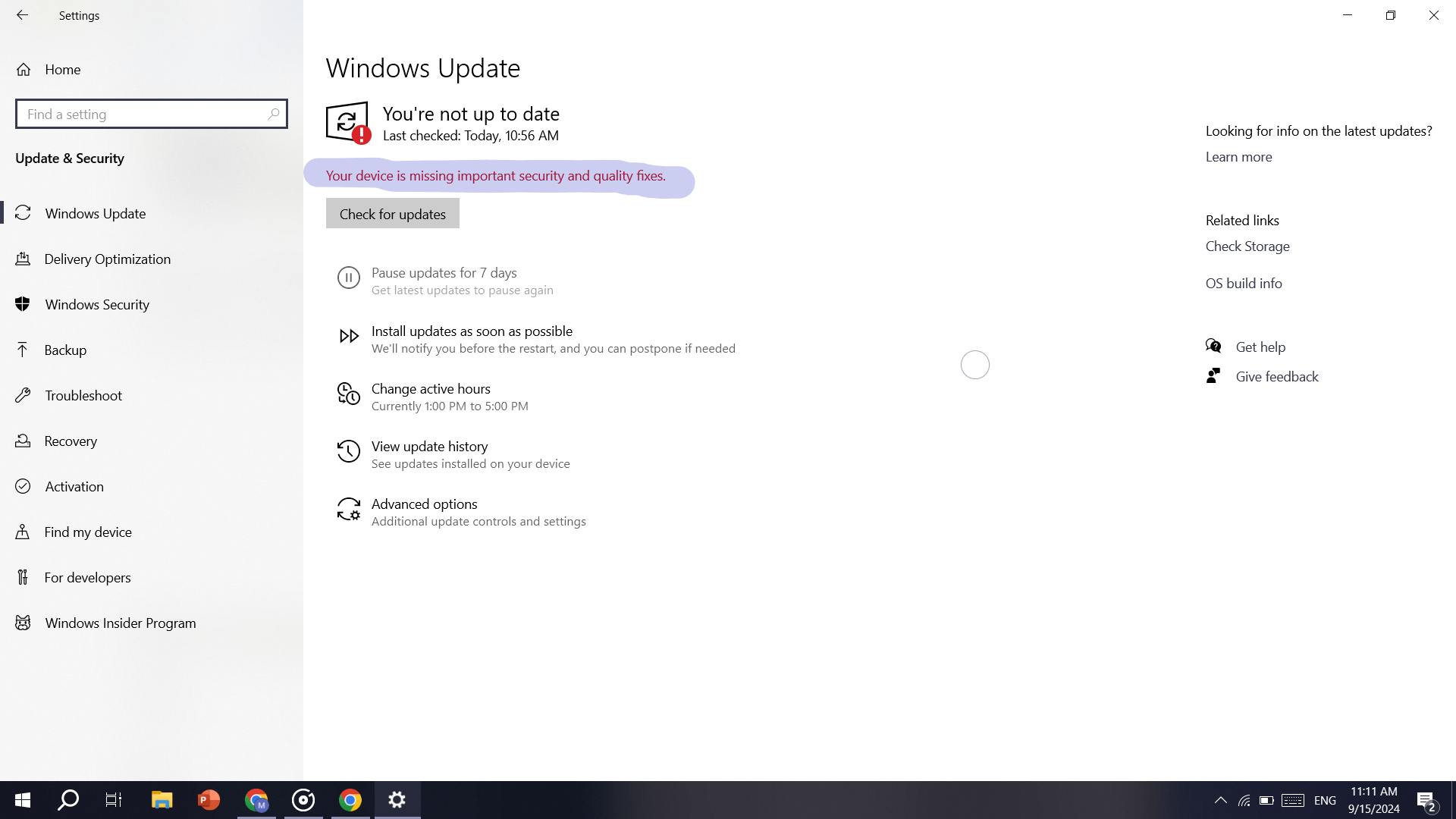 Am I really missing security and quality fixes? - Microsoft Q&A