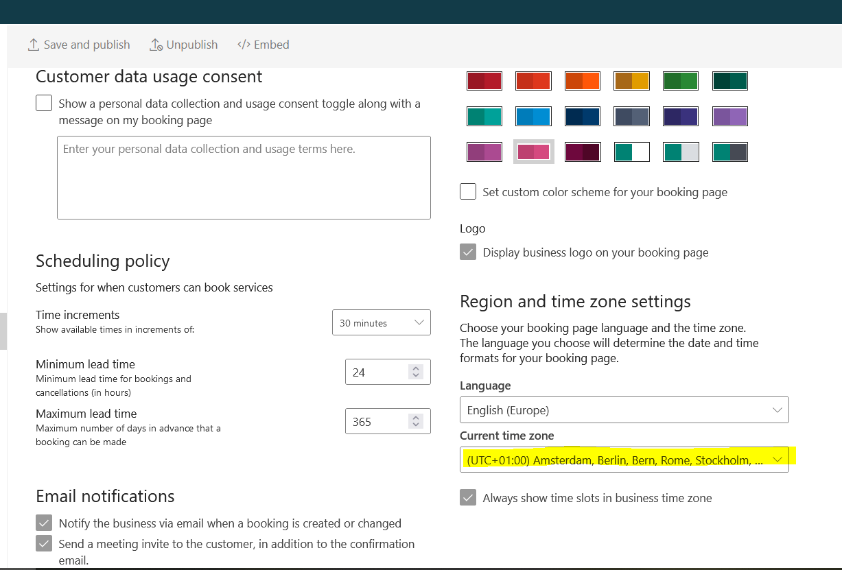 Bookings showing time avialibility in incorrect time zone - Microsoft Q&A