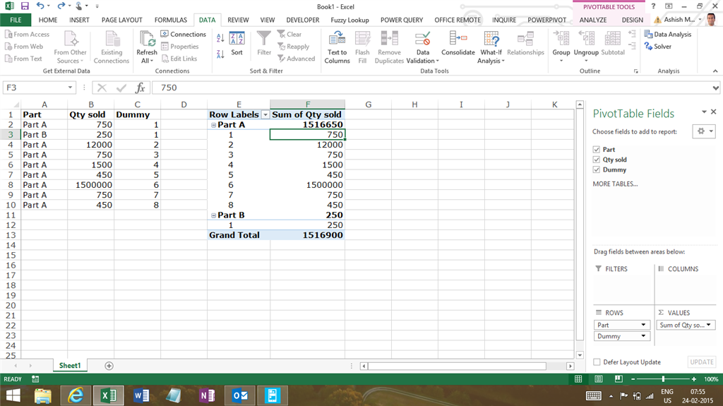 Displaying duplicate values in Pivot table - Microsoft Q&A
