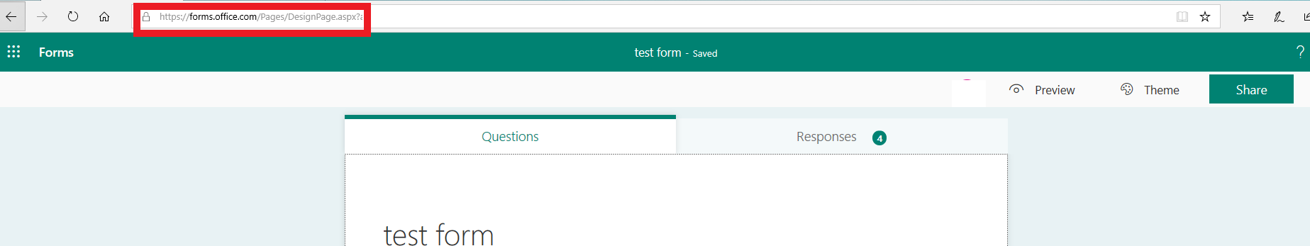 Share button on forms is missing - Microsoft Q&A