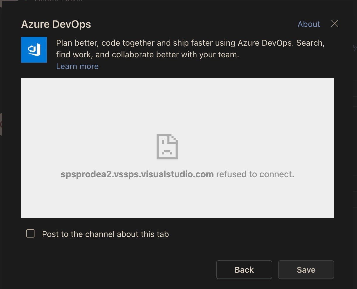 Problem Connection to Azure DevOps Organization through Azure DevOps ...