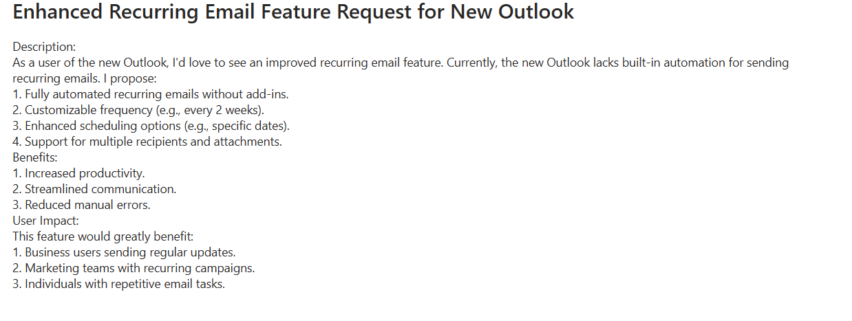 How do I set up a recurring email in Outlook ? - Microsoft Q&A