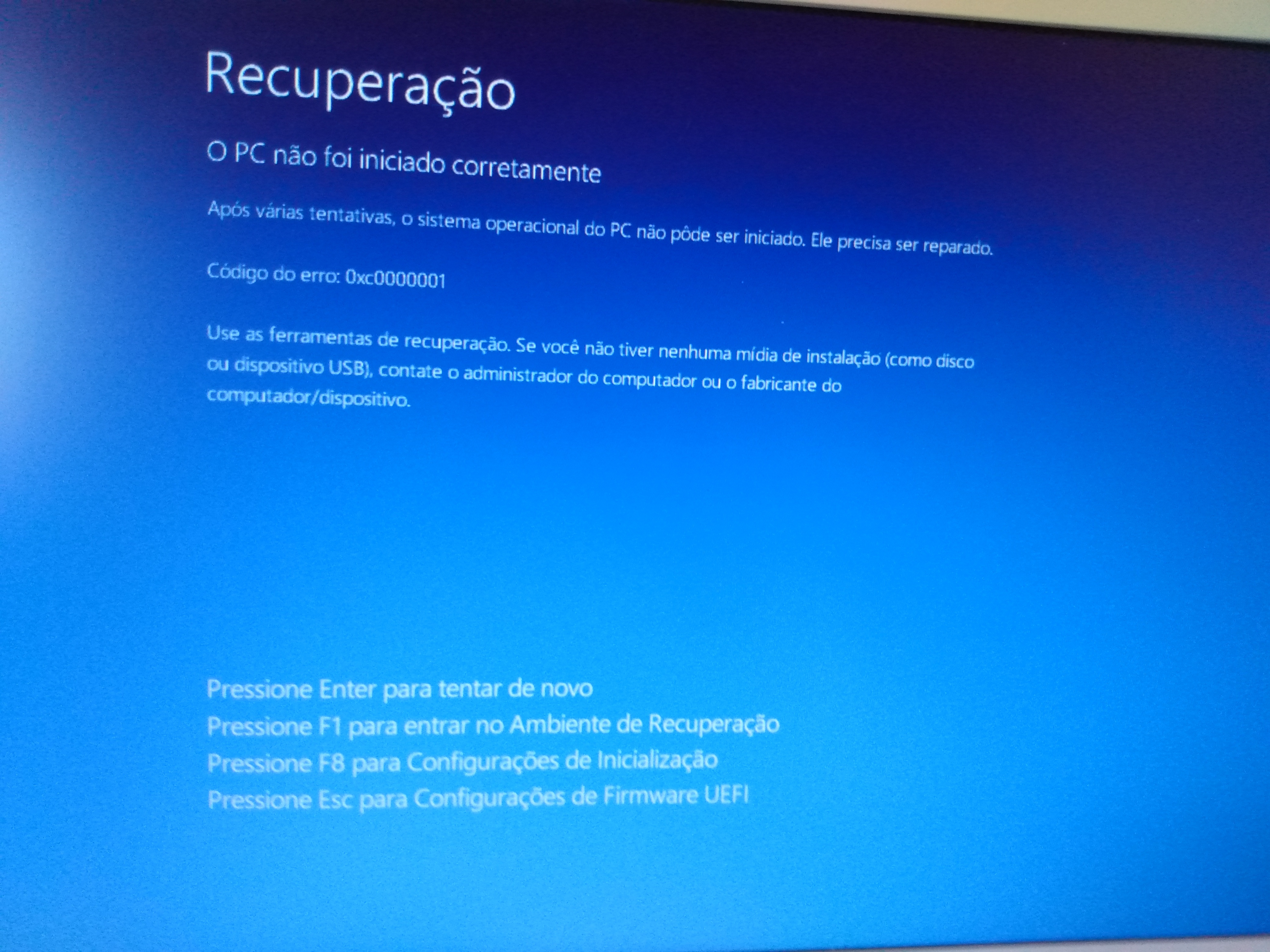 Windows não abre a Restauração automática - Microsoft Q&A