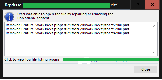 Excel Corrupts on Save - Microsoft Q&A