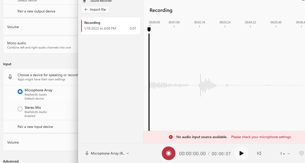 Microphone problem. - Microsoft Q&A